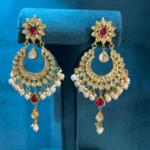 22k Jadau Chand Bali