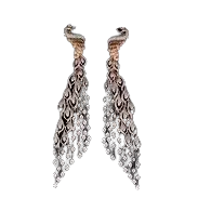 Long silver earrings shop in Chandigarh